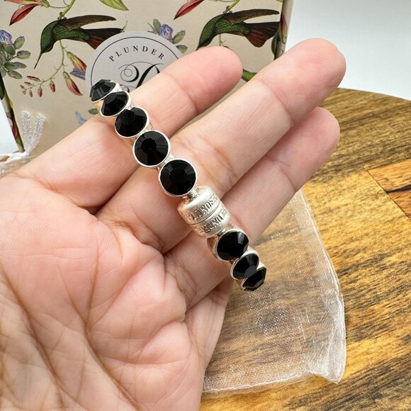 Plunder Design Essie Bracelet With Black Gemstones & Silver Accents - Picture 3 of 8
